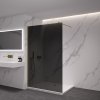 CERANO - Sprchová zástena Walk-in Onyx Ľ/P - guľatá vzpera - zlatá kartáčovaná, grafitové sklo - 160x200 cm, CER-CER-8050BD202