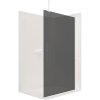 CERANO - Sprchová zástena Walk-in Onyx Top L/P - guľatá vzpera - biela matná, grafitové sklo - 120x200 cm, CER-CER-8050BD1449
