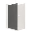 CERANO - Sprchová zástena Walk-in Onyx Top L/P - guľatá vzpera - biela matná, grafitové sklo - 120x200 cm, CER-CER-8050BD1449