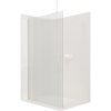 CERANO - Sprchová zástena Walk-in Onyx Top L/P - guľatá vzpera - biela matná, ryhované sklo - 100x200 cm, CER-CER-8050BD1557