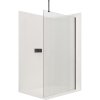 CERANO - Sprchová zástena Walk-in Onyx Top L/P - guľatá vzpera - čierna matná, ryhované sklo - 160x200 cm, CER-CER-8050BD1575