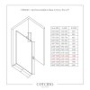CERANO - Sprchová zástena Walk-in Onyx Top L/P - guľatá vzpera - chróm, grafitové sklo - 140x200 cm, CER-CER-8050BD1423