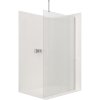 CERANO - Sprchová zástena Walk-in Onyx Top L/P - guľatá vzpera - chróm, ryhované sklo - 100x200 cm, CER-CER-8050BD1581