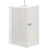 CERANO - Sprchová zástena Walk-in Onyx Top L/P - guľatá vzpera - chróm, ryhované sklo - 100x200 cm, CER-CER-8050BD1581