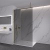 CERANO - Sprchová zástena Walk-in Onyx Top L/P - guľatá vzpera - zlatá kartáčovaná, grafitové sklo - 120x200 cm, CER-CER-8050BD1437