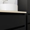 Mereo, Opto, kúpeľňová skrinka s keramickým umývadlom 121 cm, čierna matná, MER-CN943