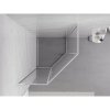 Mexen Exo, päťuholníkový sprchový kút s výklopnými dverami 90 x 90 cm, 6mm číre sklo, chrómový profil, 812-090-090-01-00