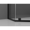 Mexen Exo, päťuholníkový sprchový kút s výklopnými dverami 90 x 90 cm, 6mm číre sklo, čierny profil, 812-090-090-70-00