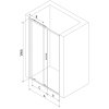 Mexen Exo, posuvné dvere do otvoru 150x200 cm, 6mm číre sklo, chrómový profil, 8151-150-000-01-00