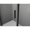 Mexen Exo, posuvné dvere do otvoru 100x200 cm, 6mm číre sklo, čierny profil, 8151-100-000-70-00