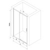 Mexen Exo, 1-krídlové dvere do otvoru 130x200 cm, 6mm číre sklo, chrómový profil, 819-130-000-01-00