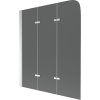 Mexen FELIX, vaňová zástena, 3-krídlová, 120 x 140 cm, šedá, 890-120-003-01-40