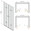 53155 6 mexen lima duo sprchove skladacie dvere do otvoru 160 cm lima duo door 160