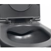 Isvea, INFINITY závesná WC misa, Rimless, 36,5x53cm, antracit, 10NF02004-2C