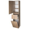 Aqualine, ALTAIR vysoká skrinka s košom 40x184x31cm, dub emporio, AI485L
