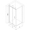Mexen Exo, sprchovací kút so skladacími dverami 95 x 90 cm, 6mm číre sklo, chrómový profil, 816-095-090-01-00
