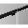 Mexen Exo, štvorcový sprchovací kút s posuvnými dverami 70x70 cm, 6mm číre sklo, čierny profil, 8111-070-070-70-00