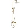 Rea Storm, sprchová-vaňová súprava dažďovou hlavovou a ručnou sprchovou hlavicou, zlatá matná, REA-P9535