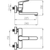 Novaservis Metalia 54 ECO, umývadlová drezová batéria 150 mm, chrómová, 54076-0E