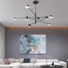 Toolight, LED stropné svietidlo s 8 ramenami 75x124 cm APP598-8C, čierna, OSW-08566