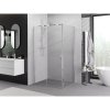 Mexen Exo, sprchovací kút s posuvnými dverami 140 x 85 cm, 6mm číre sklo, chrómový profil, 8151-140-085-01-00