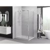 Mexen Exo, sprchovací kút s posuvnými dverami 140 x 85 cm, 6mm číre sklo, chrómový profil, 8151-140-085-01-00
