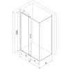Mexen Exo, sprchovací kút s posuvnými dverami 140 x 85 cm, 6mm číre sklo, chrómový profil, 8151-140-085-01-00