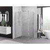 Mexen Exo, sprchovací kút s posuvnými dverami 140 x 85 cm, 6mm číre sklo, chrómový profil, 8151-140-085-01-00