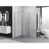 Mexen Exo, sprchovací kút s posuvnými dverami 90 x 90 cm, 6mm číre sklo, chrómový profil, 8151-090-090-01-00