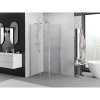 Mexen Exo, sprchovací kút s posuvnými dverami 90 x 90 cm, 6mm číre sklo, chrómový profil, 8151-090-090-01-00