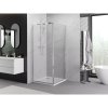 Mexen Exo, sprchovací kút s posuvnými dverami 90 x 90 cm, 6mm číre sklo, chrómový profil, 8151-090-090-01-00
