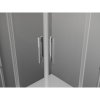 Mexen Exo, 2-krídlový sprchovací kút 90 x 90 cm, 6mm číre sklo, chrómový profil, 8110-090-090-01-00