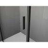 Mexen Exo, sprchovací kút s krídlovými dverami 85 x 95 cm, 6mm číre sklo, čierny profil, 8181-085-095-70-00