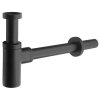 Sapho, Umývadlový sifón 5/4", odpad 32mm, guľatý, čierna matná, SI515