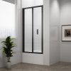 Polysan, DEEP BLACK sprchové dvere skladacie 1000x1650mm, číre sklo, MD1910B