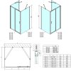 Polysan EASY, 3-stenový sprchový kút 1400x900mm, L/P varianta, číre sklo, EL1415EL3315EL3315