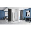 Rea Rapid Swing, rohový sprchovací kút 90(dvere) x 80(stena), 6mm číre sklo, chrómový profil, KPL-K1606