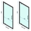 Rea Rapid Swing, rohový sprchovací kút 90(dvere) x 90(stena) x 195 cm, 6mm číre sklo, chrómový profil, KPL-K2606