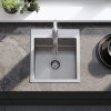 Rea Leo, 1-komorový oceľový drez 400x450x185 mm, oceľová, ZLE-06000