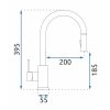 Rea Leo, 1-komorový oceľový drez 400x450x185 mm, oceľová, ZLE-06000