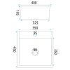 Rea Leo, 1-komorový oceľový drez 400x450x185 mm, oceľová, ZLE-06000