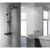 Aqualine, FARRAO sprchový stĺp s batériou a napúšťaním, čierna mat, SL450B
