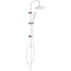 Kuchinox Alanis, sprchová súprava s ručnou a hlavovou sprchou, biela-ružové zlato, LAV-PQI_60OX