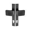 Kuchinox Magnat, rukoväť/rukoväť na dvere na dlhom kovaní pre cylindrickú vložku, čierna, LAV-KGR_M65S
