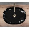 Rea Nadia, umývadlo na dosku 500x380x120 mm, imitácia kameňa - Black Stone, REA-U9240