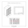CERANO - Sprchové posuvné dvere Varone LINE Ľ/P - chróm, transparentné sklo - 110x195 cm, CER-CER-478069