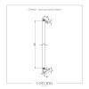 CERANO - Sprchová vzpera rohová 35cm - chróm, CER-CER-482152