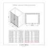 CERANO - Sprchové 2-krídlové dvere Antelo L/P - chróm, transparentné sklo - 240x190 cm, CER-CER-482140