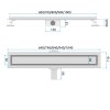 Rea Neox Pro, odtokový žľab 60 cm s rotačným sifónom, zlatá matná, REA-G2743