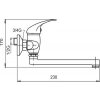 Novaservis Metalia 55, umývadlová drezová batéria 150 mm, chrómová, 55076,0